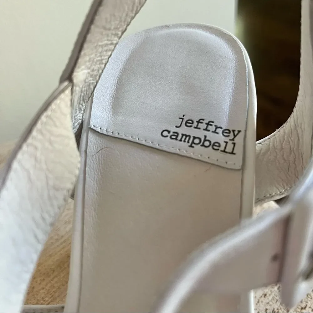 Jeffrey Campbell Amma Platform Sandals in White and Tan Size 10, NWOB - Picture 7 of 14